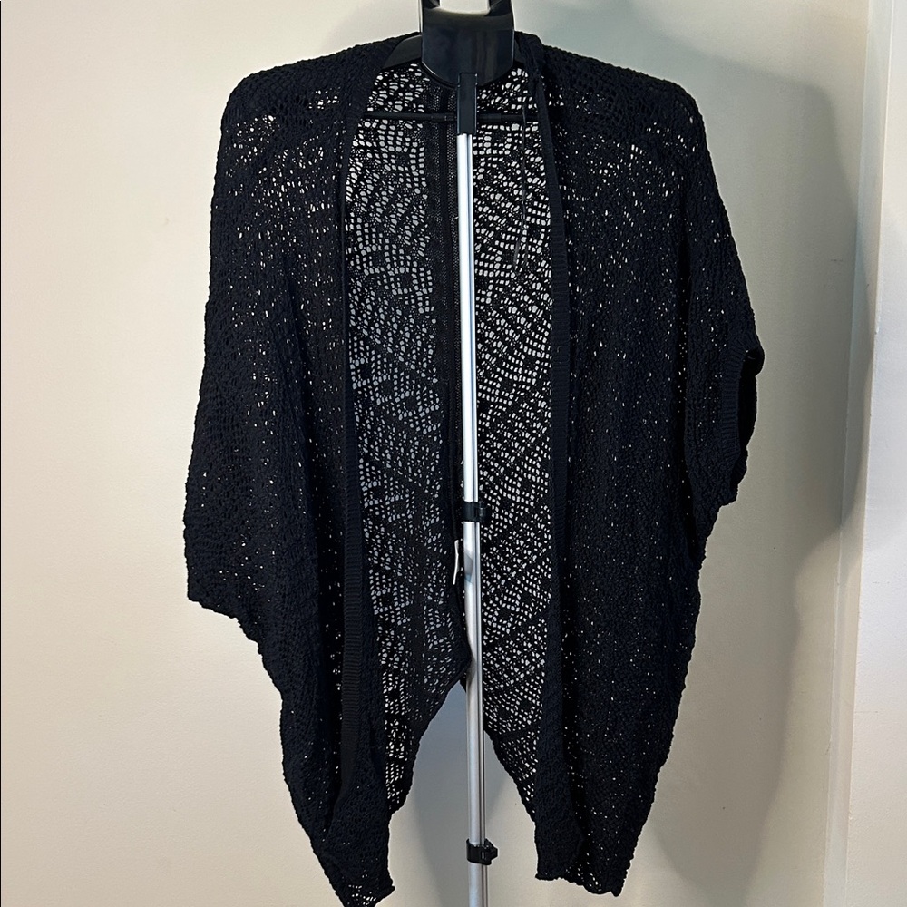 BONGO Black Women's Poncho Sweater